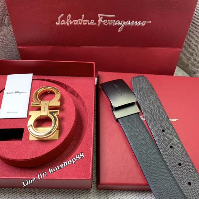 菲拉格慕男女士皮帶 Ferragamo雙扣高端禮盒腰帶  jjp2111